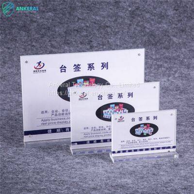 Double Sided T-Shaped Acrylic Sign Stand 2021 Factory Top 10 Best Sales Display Holder photo-2