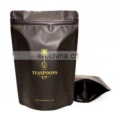 Custom printed stand up zip lock plastic bags mylar pouch for coffee packaging for tea packaging