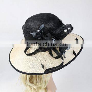 New Arrival Women Sinamay Church Suit Wide Brim Wedding Derby Hat Supplier's Choice photo-5