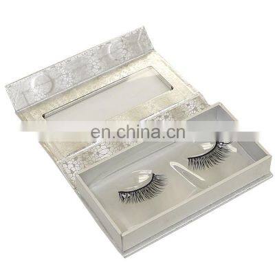 Holographic Magnetic eyelashes packaging rectangle box with plastic tray