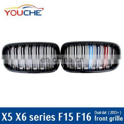 F15 F16 ABS Gloss M Color Car Auto Front Bumper Mesh Grille for BMW X Series X5 X6 2015+ photo-3