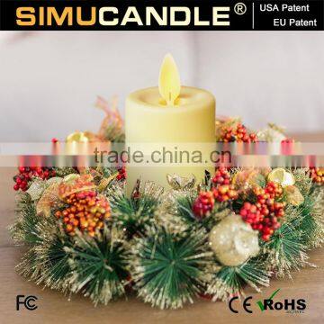 Simulated Flame Votive Candle With Timer and USA&EU Patent