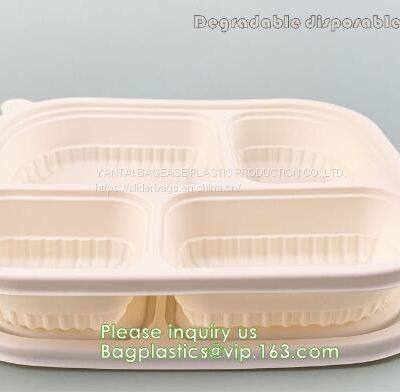 Biodegradable Disposable Trays, PLA Corn Starch Biodegradable Meat Tray, Cornstarch Disposable Biodegradable Plate photo-5