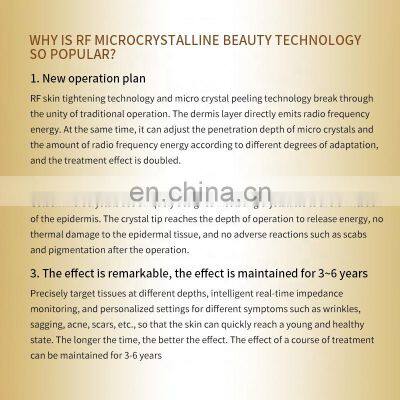 Gold RF Fractional Microneedle Machine Wrinkle Stretch Mark Removal Instrument Skin Tightening Whitening Beauty Device photo-5