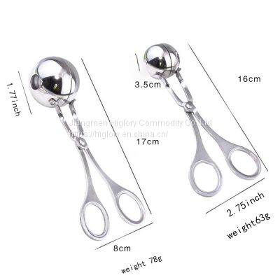 Non-Stick Stainless Steel Meat Baller Tongs Cake Pop Meatball Maker Ice Tongs Salad Tong Dough Scoop photo-5