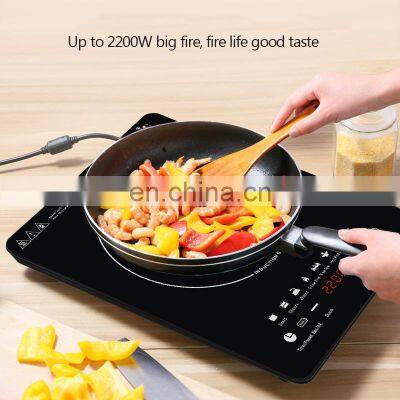 110v/220v Induction Cooker 2000W Touch Control Black Color Easy to Operate Rice Soup Milk Hotpot Rice Keep Warm Function photo-4