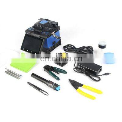 colorful touch operate screen Fiber optic fusion splicer machine set other welding ftth equipment