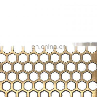 Hexagonal Hole Perforated Metal Mesh Plate For Decoration