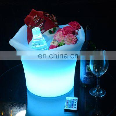 Oval Shape Boat Led Flashing Beverage Wine  Bar Light Champagne Wine Drinks Beer Bucket KTV Nightclub Portable LED ice bucket