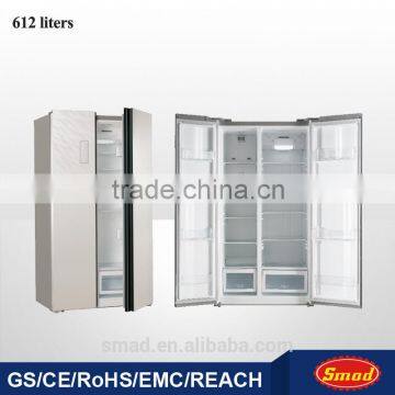 612L big capacity glass door side by side refrigerator made in China                        
                                                                                Supplier's Choice