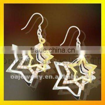 fashion style 100% 925 sterling silver earring silver jewelry earring