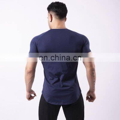 Wholesale Custom Logo Cotton Short Sleeve Men's Sports FitnessTee Shirt Man Running Training Wear Round Neck Muscle Fit Gym Top photo-4