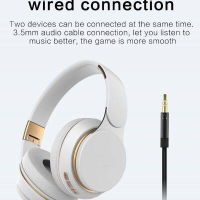 Headband Earphones Wireless Music Stereo Earphone Wireless Blue Tooth Headset Noise Cancelling Headphone