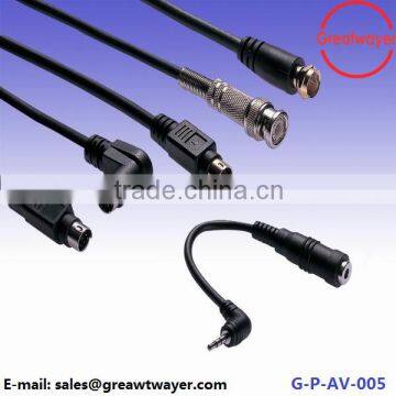 RF coaxial BNC type 4.5MM Diameter Video DVR CCTV Camera Cable + 3.5 DC Plug