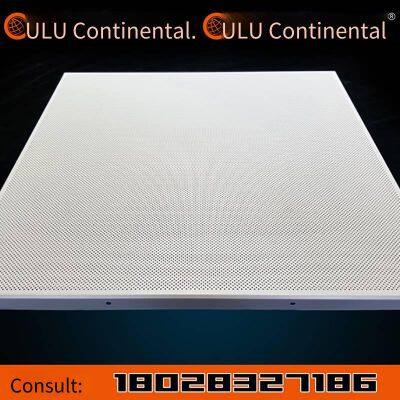 Oulu Aluminum Ceiling Panels - Factory Sales, Customized in Zhongshan, Large Quantity in Stock. Engineering Micro - Perforated Flat Aluminum Panels 600*600 for Hospitals, Factories and Offices Integrated Ceiling