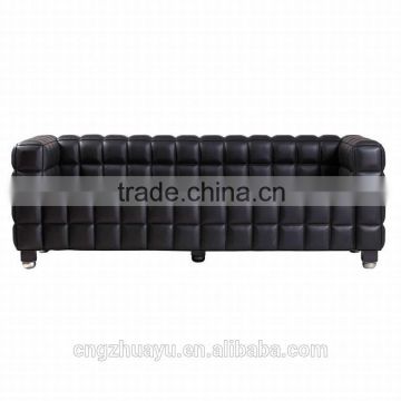 Italian or Aniline Leather Kubus sofa set