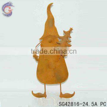 Rust Metal Garden Gnomes for Decor photo-2