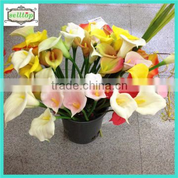 Hot sell 63cm pu real touch artificial calla lilies