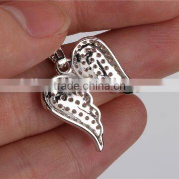 2016 Newest Style 925 Silver Angel Wing Pendant Hip Hop Costume Jewelry photo-5
