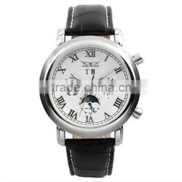 Ess Brand New Mens White Dial 6 Hands Self-Wind UP Mechanical Watch WM186