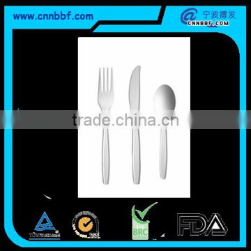 Biodegradable corn starch disposable white 6'' cutlery set