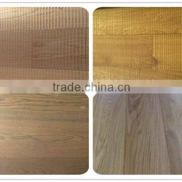 Hand-scraped European Oak White Grain Engineered Wide Plank Floors photo-3