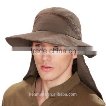 2015 Hunting Fishing Outdoor Cap Washed Cotton Bucket Hat With String