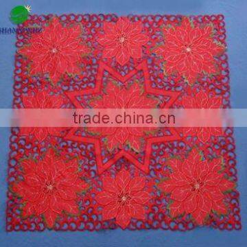 100% polyester embroidery table cloth with cutwork houseware household textile