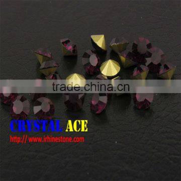 Top quality crystal point back rhinestones , loose pointed back rhinestones for decoration