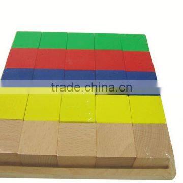 Preschool Educational Teaching Aids Wooden Toy 25pcs Cubes With Tray Education Sets photo-2