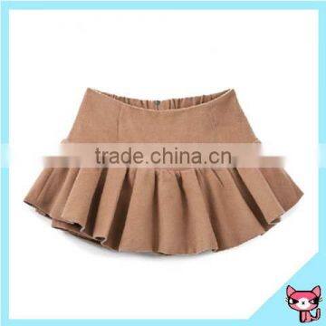 2015 Hot Sale Khaki Simple Color short skirt