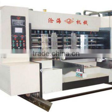 corrugated carton box flexo multi-color printing grooving machine