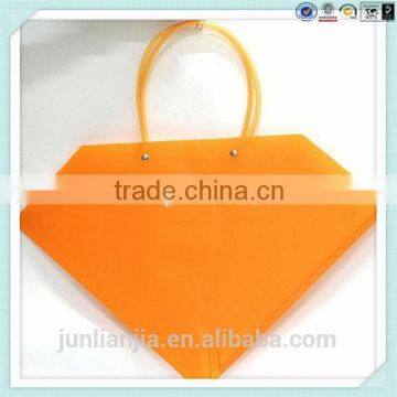 Orange lovely plastic tote bag for shoping