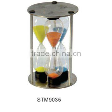 metal sand timer, metal hourglass, metal sand clock