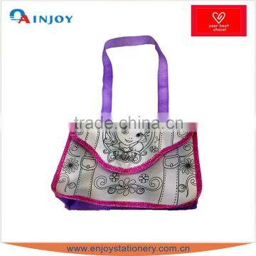 soft kids diy coloring hand bag fashion design diy hand bag