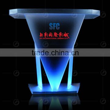 blue color 2015 new high quality acrylic led dj facade, night bar furniture YZ-0076