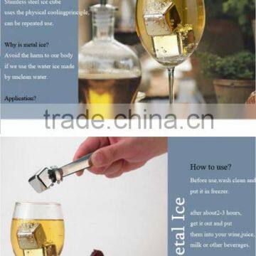 8pcs Stainless Steel Ice Cubes Glacier Rocks Whiskey Ice Stones + Velvet Bag photo-5