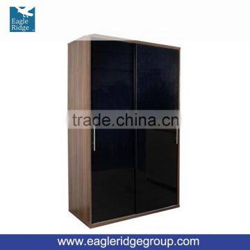 Home Use Black Vienna Two Door Sliding Wardrobe