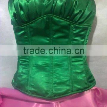 Green Overbust Corset is made from 100% premium luxurious