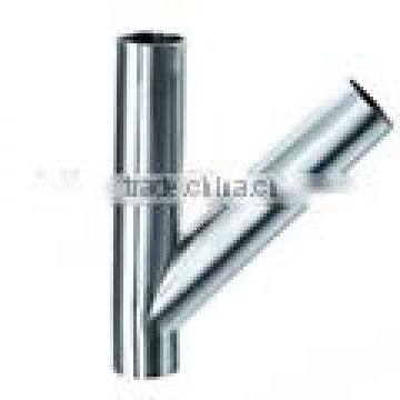 Stainless Steel Sanitary Welded Polishing Tee For Tube Fittings
