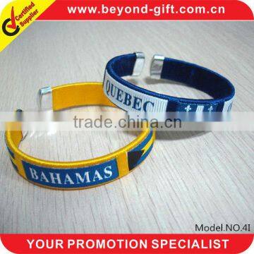 Plastic inside football team bracelet