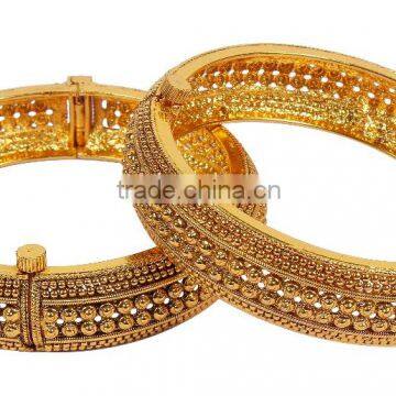 INDIAN TRADITIONAL BEAUTIFULL ANTIQUE POLKI OPENABLE BANGLE FOR WOMEN photo-2