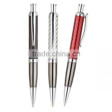 Customized Logo luxury carbon fiber ballpoint pen for CEO