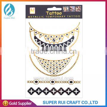 2015 Popular and Beautiful Golden Temporary Jewelry Tattoo Sticker photo-2
