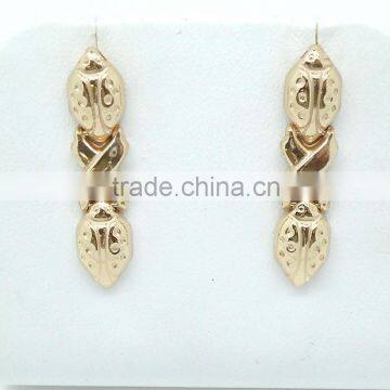 BRONZE FOLD OVER EARRINGS