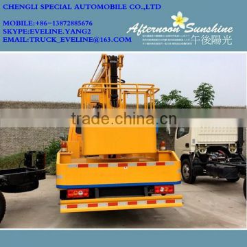 High quality truck mounted aerial work platform trucks stable in the 18meters air with enough space bucket