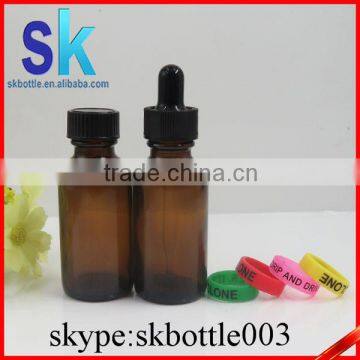 30ml Amber Round Boston Glass Bottle With Glass Pipette Bottle photo-2