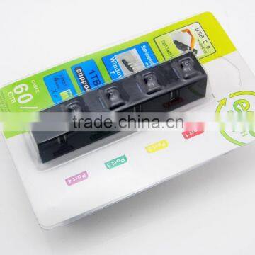 High Speed 4 Port USB 2.0 Multi HUB Splitter Expansion Desktop PC Laptop Adapter photo-4