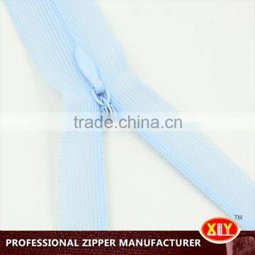2015 hot sale custom length nickel free conceal zipper , fashion dress zipper