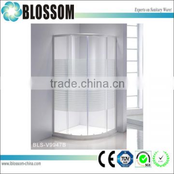 China Blossom flexible circular glass freestanding sliding shower enclosure